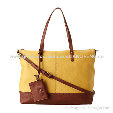 Leather lady fashion handbag